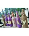 Family Named Bottles set of 6 | Home decor Glass bottles set